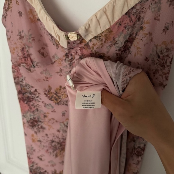 Tiger Mist Pink Sheath Maxi Dress Sweetheart Neckline size M - Picture 10 of 13